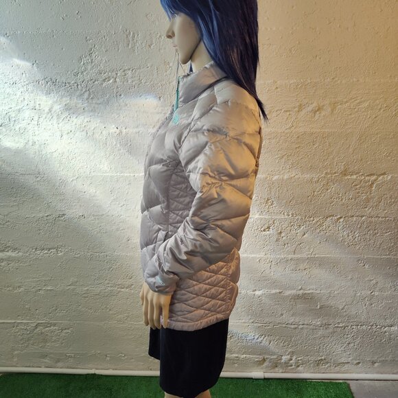 The North Face Gray Teal Zipper Puffer Jacket Girls Size XL (18) - Picture 6 of 13